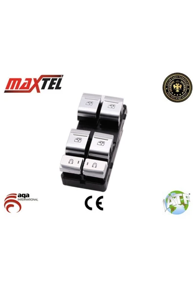 Maxtel 18231133  Cam Açma Kapama Anahtarı Sol Dörtlü Audi A6 2018 - Gümüş 10 Pin ürün görseli 1