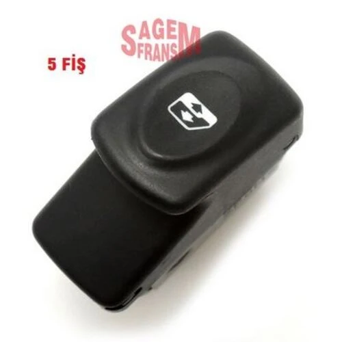 Sagem 500103 FR  Cam Açma Düğmesi 5 Fiş Siyah CLIO Kangoo