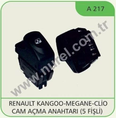Nurel A217 Cam Açma Düğmesi Bes Fişli Kangoo Megane CLIO