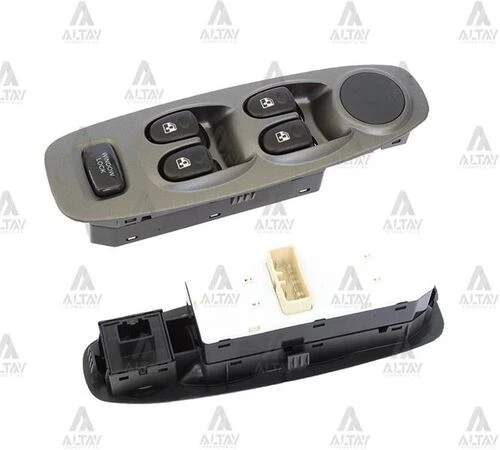 Maher 11846  Düğme Cam Açma Accent 00-02 Ayna Ayar Düğmesiz Gri Sol