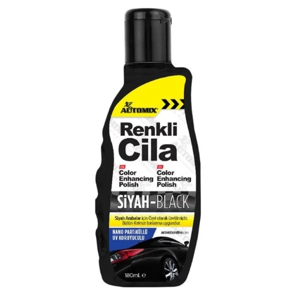 AUTOMİX Siyah Renkli Cila 180 ML