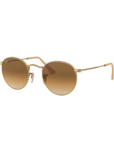 Ray-Ban Round Metal 3447 112/51 Gold-Light Brown Güneş Gözlüğü