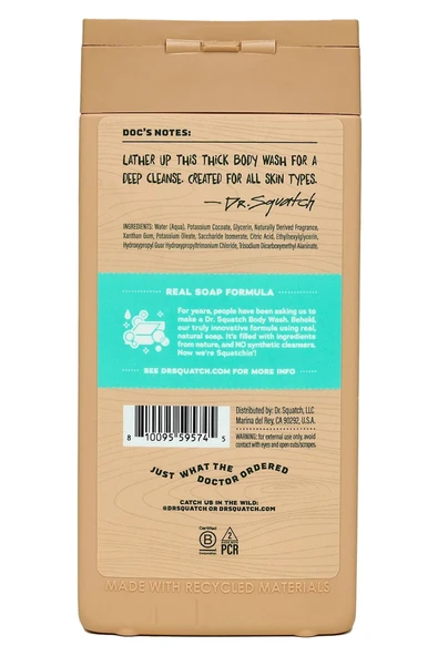Dr.Squatch Men's Coconut Castaway Duş Jeli 414ML - Resim 2
