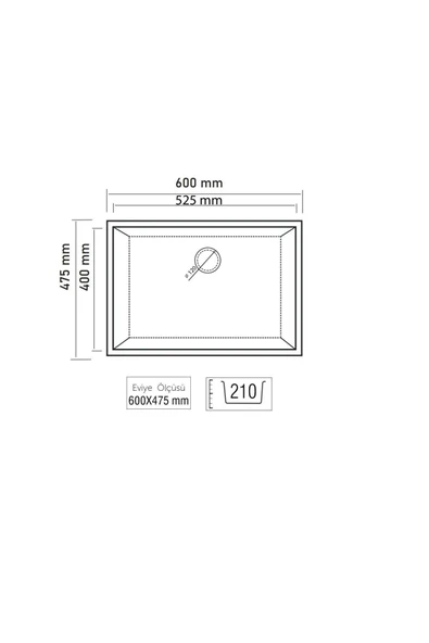 Thorax Granit Eviye Vero C3 Gri 60X47,5 - 2