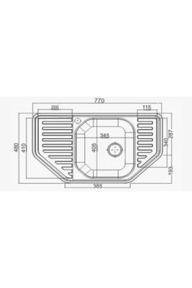 Artenova Paslanmaz Çelik Mutfak Köşe Evye - 2