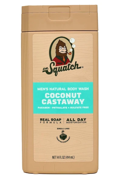 Dr.Squatch Men's Coconut Castaway Duş Jeli 414ML ürün görseli