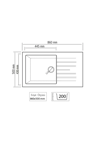 Thorax Granit Eviye Perla T3 Beyaz 86X50 - 2