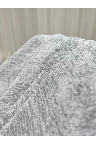 Kolkapatan Pamuklu Koltuk - Çekyat Örtüsü 170x320 Alaca Gri Kaydırmaz Koltuk Şalı - 2