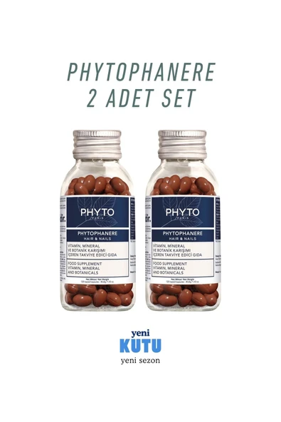 Phytophanere Saç ve Tırnaklar İçin Takviye Edici Gıda | 2 ADET SET Yeni SEZON DS