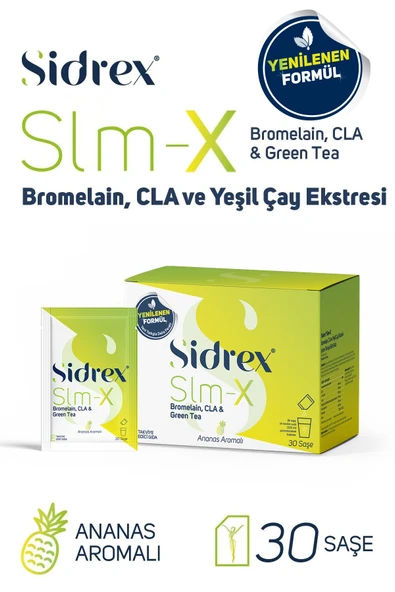 Slm-x Bromelain, Cla Ve Yeşilçay Ekstresi Içeren Takviye Edici Gıda 30 Saşe