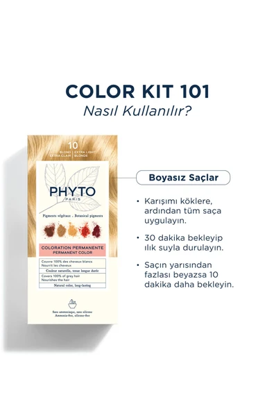 Color Bitkisel Amonyaksız Kalıcı Doğal Içerikli Bitkisel Saç Boyası 10 Çok Açık Sarı - 3