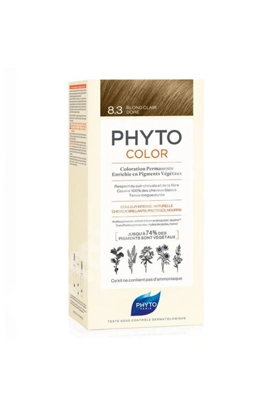 Phytocolor 8.3 Sarı Dore Amonyaksız Kalıcı Bitkisel Saç Boyası