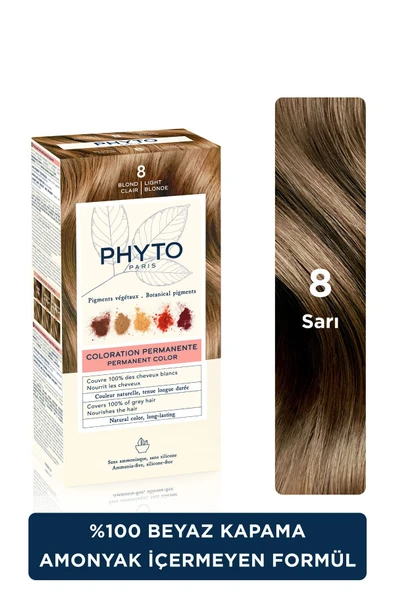 Color Amonyaksız Kalıcı Doğal Içerikli Bitkisel Saç Boyası 8 Sarı