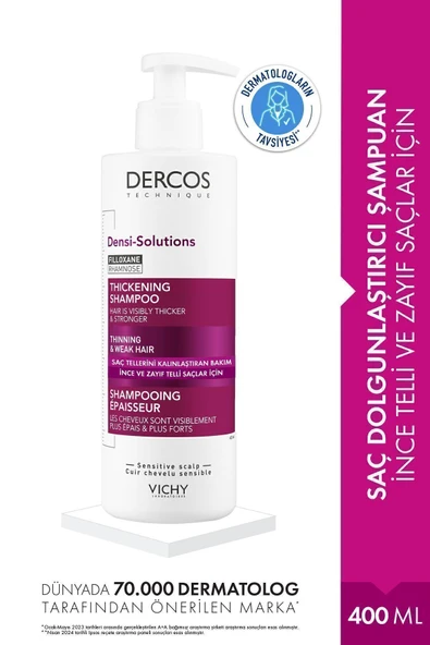 Dercos Densi-solution Ince Ve Zayıf Saçlar Için Şampuan 400 ml