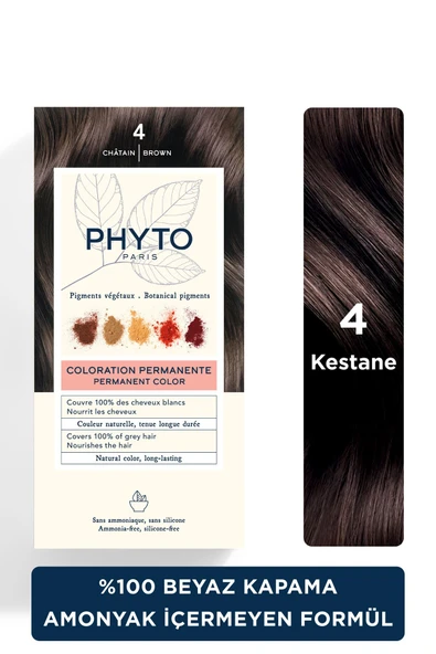 Color Amonyaksız Kalıcı Doğal Içerikli Bitkisel Saç Boyası 4 Kestane