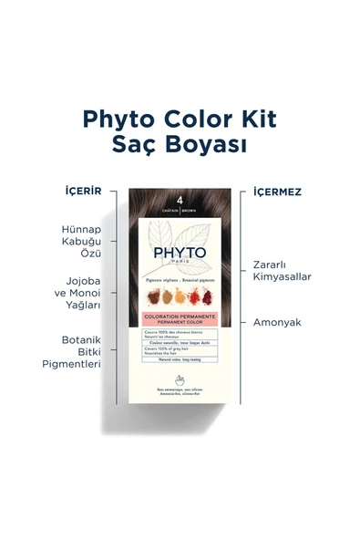 Color Amonyaksız Kalıcı Doğal Içerikli Bitkisel Saç Boyası 4 Kestane - 7