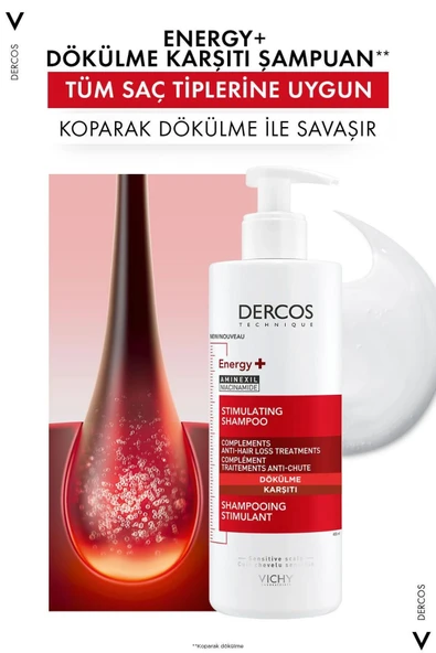 Dercos Saç Dökülme Karşıtı Saç Bakım Seti: Dökülme Karşıtı Şampuan 400 Mlx2- Tüm Saç Tipleri - 2