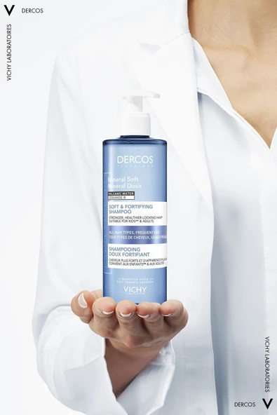 Dercos Normal/Yağlı Saçlar İçin Saç Bakım Seti: Kepek Karşıtı Şampuan& Mineral Soft  Bakım Şampuan - 5