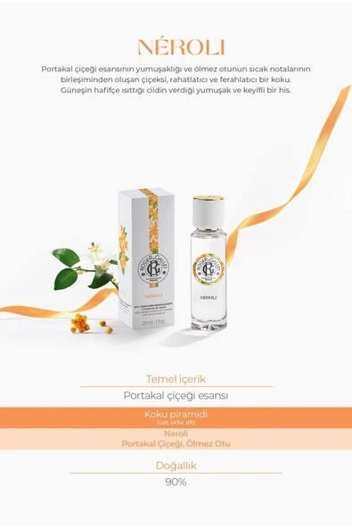 Neroli Edt Portakal Çiçeği Özü, Ölmez Otu Içeren, Çiçeksi, Rahatlatıcı Parfüm 30 ml - 2