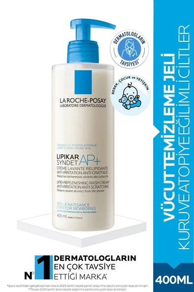 Lipikar Sydnet AP+ Vücut Temizleme Jeli 400 ml- Kuru ve Atopiye Eğilimli Ciltler