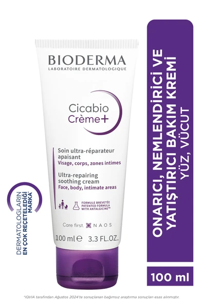 Cicabio Cream+ Onarıcı Cilt Bakım Kremi Bebek, Yetkişkin ve Çocuk için Parfümsüz 100 ml