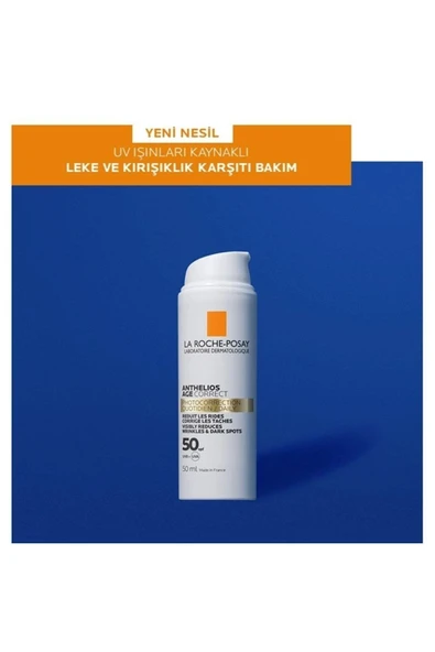 Anthelios Age Correct Spf 50 Leke Ve Kırışıklık Karşıtı Yüz Güneş Kremi 50 Ml