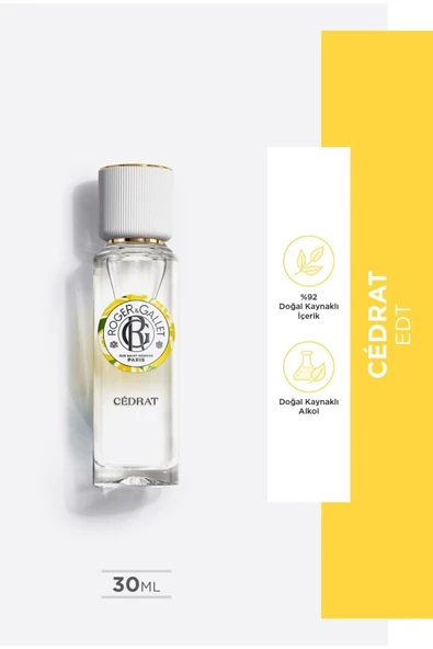 Cedrat Edt Limon Ve Kakule Içeren Limonsu Odunsu Parfüm 30 ml
