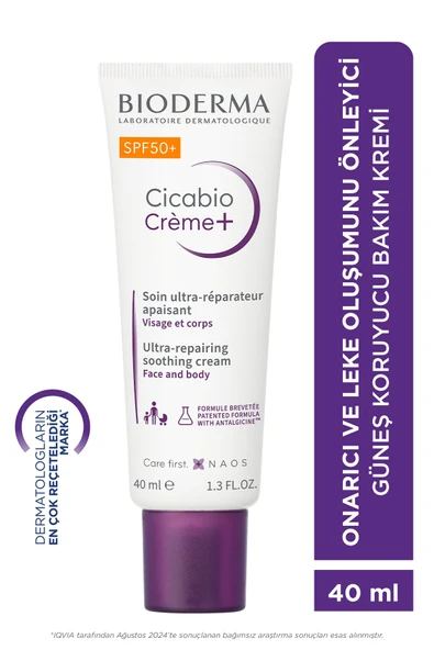Cicabio Cream Spf50 Onarıcı, Leke Önleyici Güneş Koruyucu Yüz, Vücut Bakım Kremi 40 ml - 1