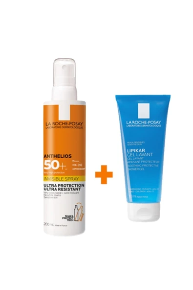 Anthelios Invisible Sprey 200ml + Gel Lavant 100ml | Yetişkinler Için Set
