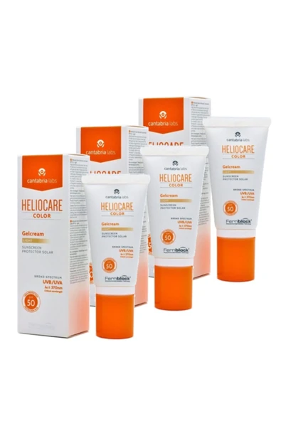 Helıocare Color Light Renkli Güneş Kremi 3 Adet 50 Ml Spf 50