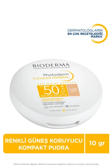 Photoderm Mineral Compact Light SPF50+ Kapatıcı Etkili Güneş Koruyucu Kompakt Pudra 10 gr
