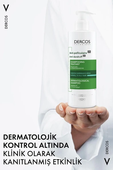 Dercos Anti-dandruff Kepek Karşıtı Şampuan Normal & Yağlı Saçlar 390 ml X 2 Adet - 3