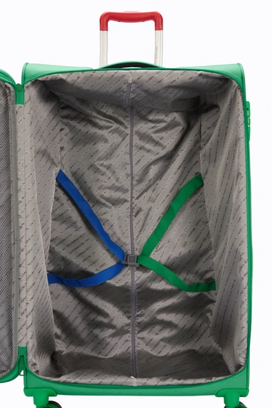 United Colors Of Benetton Ultra Light Kumaş Büyük Boy Valiz Yeşil BNT2800 - Resim 8