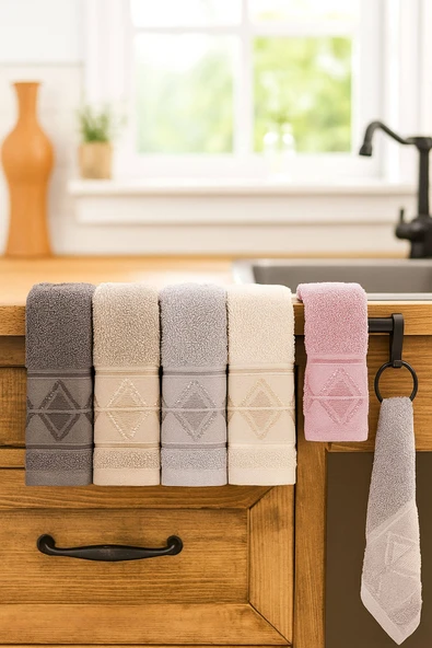 6'lı Mutfak Havlusu Seti 30x50 cm %100 Pamuklu Kilim - 3