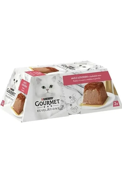 Gourmet Revelations Mousse Somonlu Sosla Kaplı Lezzet Kedi Ödül Yaşmama 2x57 Gr 114 Gr X 2 Paket - 3