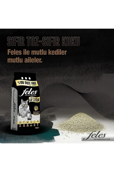 FELES %100 Tozsuz Kedi Kumu 30 Litre - 2