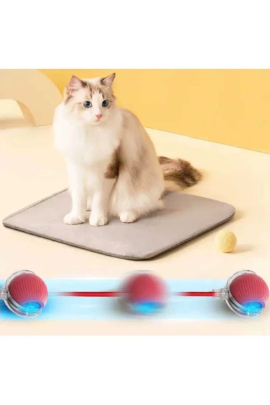 JoyDream Işıklı titreşimli şarjli hareketli kedi oyuncaği top - 2
