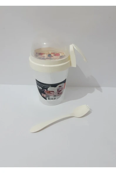 renkli çiçekler Yoğurt Meyve Salata Kabı Çocuklar Için Kaşıklı Kap