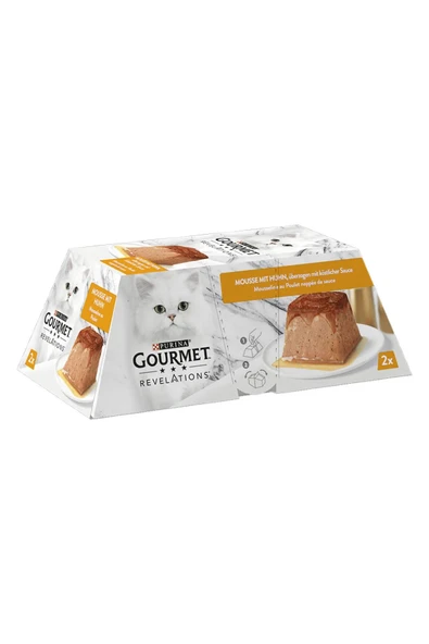 Gourmet Revelations Mousse Tavuklu Sosla Kaplı Lezzet Kedi Ödül Yaşmama 2x57 Gr 114 Gr X 2 Paket - 3