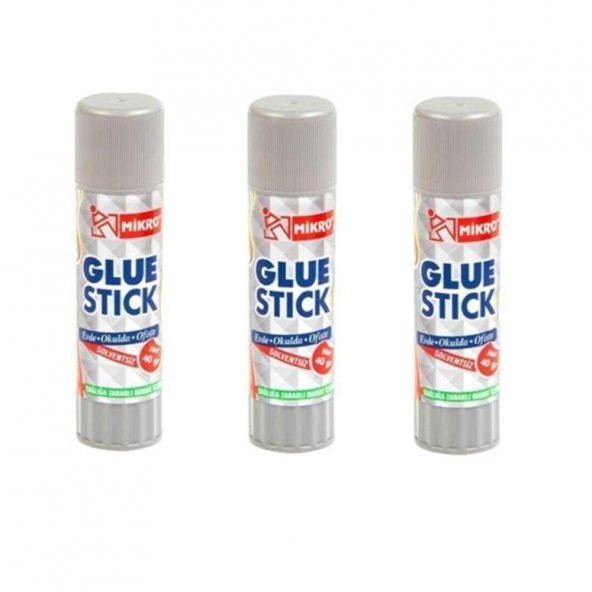 Glue Stick Yapıştırıcı Mikro Katı Yapıştırıcı 40 Gr Ruj Yapıştırıcı 3 Adet