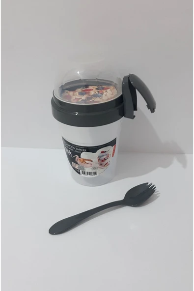 renkli çiçekler Yoğurt Meyve Salata Kabı Çocuklar Için Kaşıklı Kap