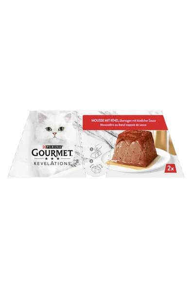 Gourmet Revelations Mousse Somonlu Sosla Kaplı Lezzet Kedi Ödül Yaşmama 2x57 Gr 114 Gr X 2 Paket - 4