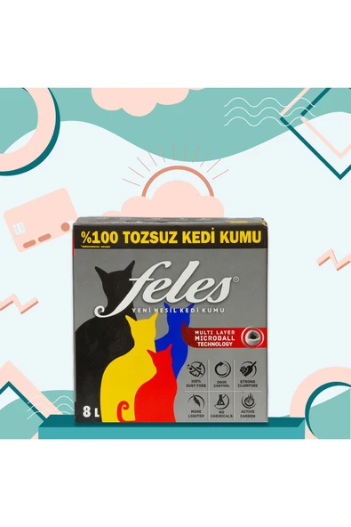 FELES Tozsuz Kedi Kumu 2 Adet Kutu (TAMAMEN DOĞAL , AKTİF KARBONLU) - 3