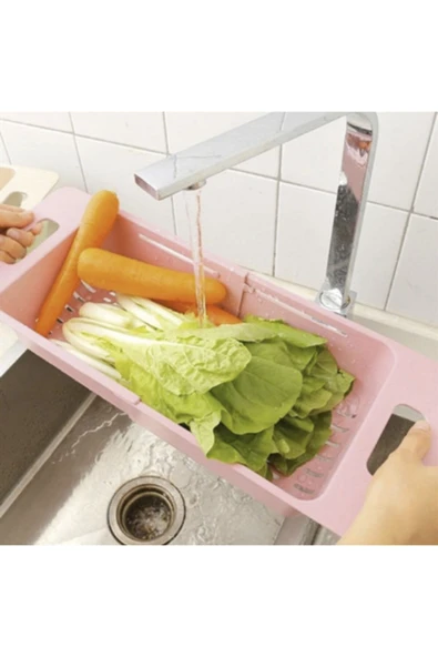 renkli çiçekler Ayarlanabilir Uzayıp Kısalabilen Plastik Lavabo Mutfak Süzgeci