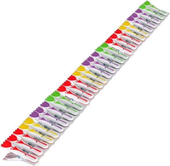 New-Max Elite Lale Desenli Silikon Mandal Beyaz 30 Adet