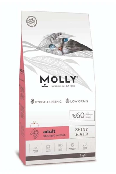 Molly Karides Ve Somonlu Yetişkin Kedi Maması 2 kg