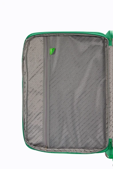 United Colors Of Benetton Ultra Light Kumaş Büyük Boy Valiz Yeşil BNT2800 - Resim 7