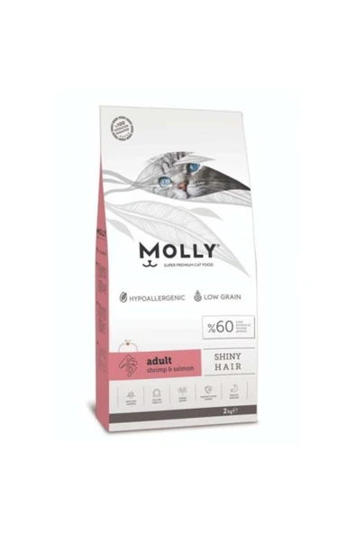 Molly Karides Ve Somonlu Yetişkin Kedi Maması 2 Kg