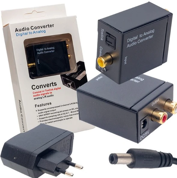 PM-32145 DİJİTAL OPTİK SES TO RCA AUDİO ÇEVİRİCİ KONVERTER (DIGITAL TO ANALOG ÇEVİRİCİ) ürün görseli