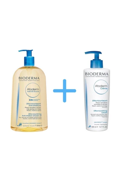 Bıoderma Atoderm Shower Oıl 1 Lt + Bıoderma Atoderm Cream 500ml